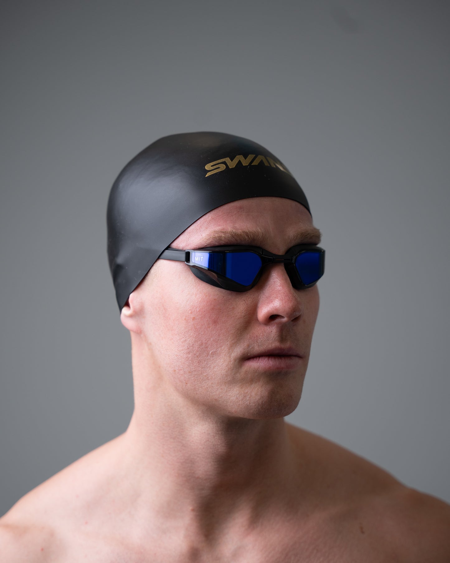 Swans 3D Soft Racing Swim Cap Black