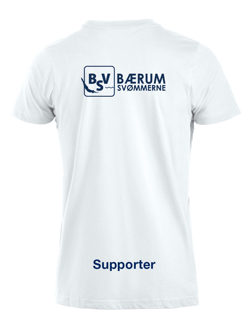 Bærumsvømmerne Supporter Herre T-shirt Hvit