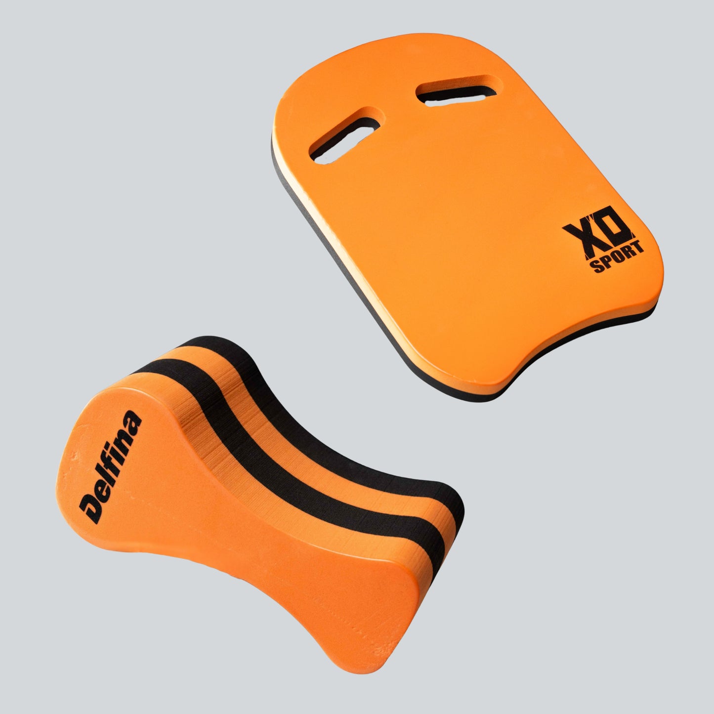 Pakketilbud Kickboard + Pullbuoy orange sort