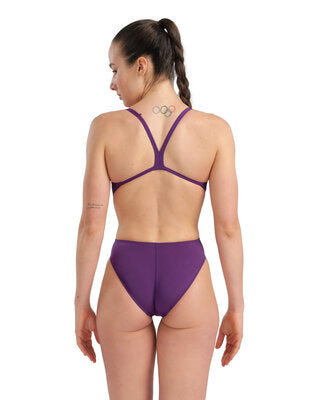 Arena badedrakt til damer - Solid Challenge - Purple