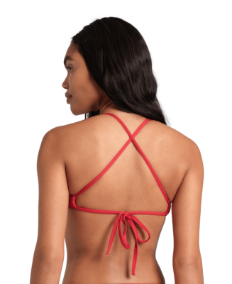 Arena Solid Swim Top Tie Back Red