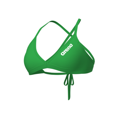 Arena Solid Swim Top Tie Back Green