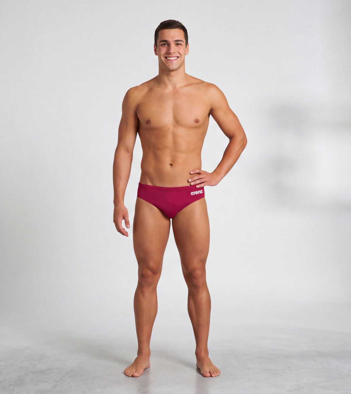 Arena Solid Briefs Badebukse Rød