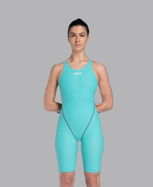 Arena Powerskin St Next Open Back Aquamarine