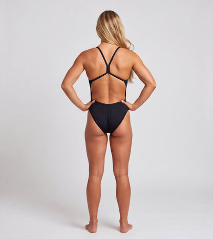 Delfina badedrakt til damer - Lux High Cut - Nero