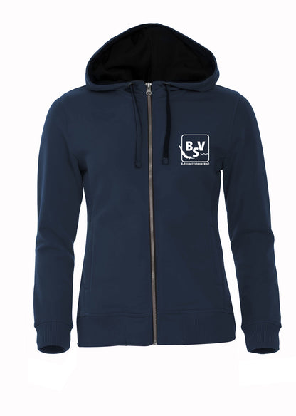 Bærumsvømmerne Dame Classic Hoody Full Zip 80% Bomull/20% Polyester