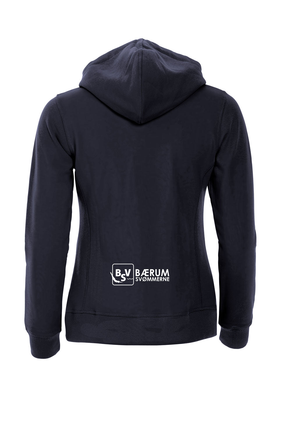 Bærumsvømmerne Dame Classic Hoody Full Zip 80% Bomull/20% Polyester