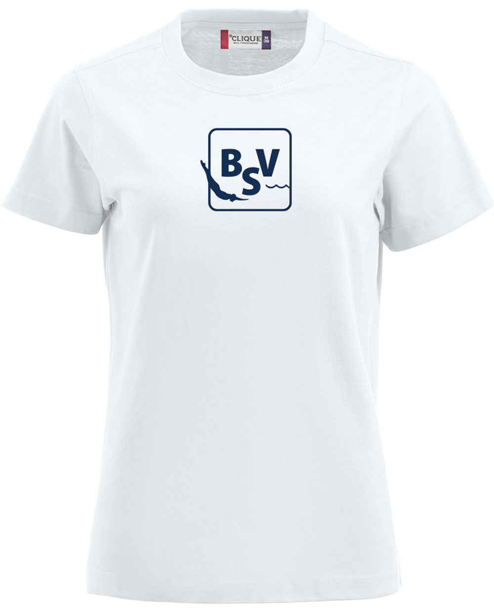 Bærumsvømmerne Dame T-shirt Hvit