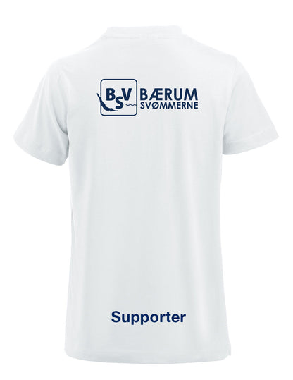 Bærumsvømmerne Supporter Dame T-shirt Hvit