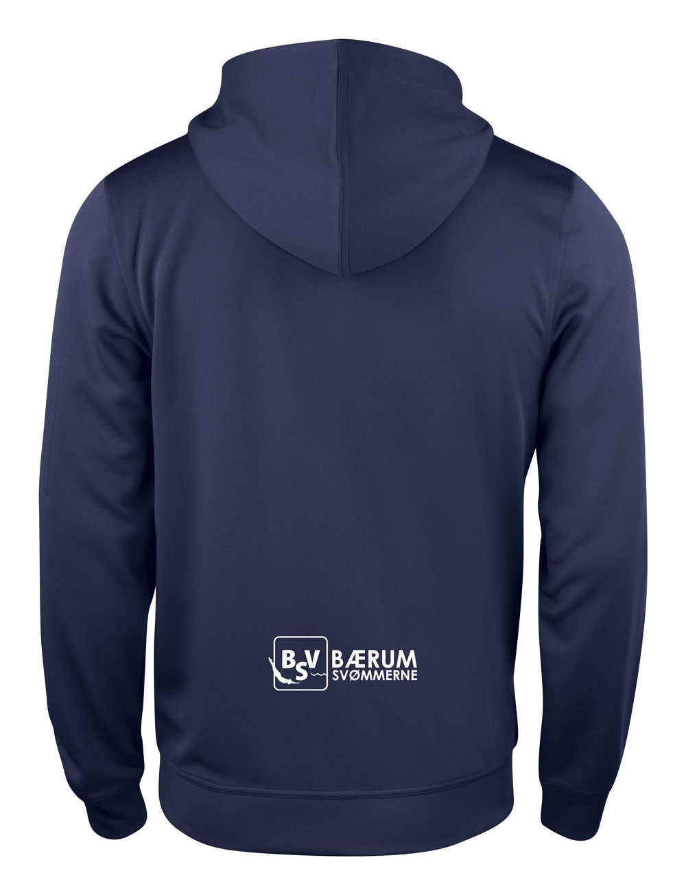 Bærumsvømmerne Herre Basic Activ Hoody Full Zip 100% Polyester