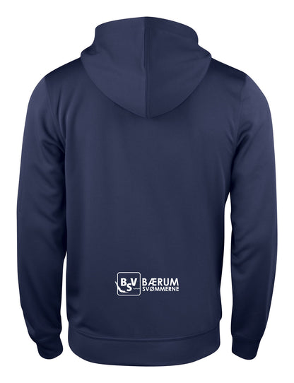 Bærumsvømmerne Herre Basic Activ Hoody Full Zip 100% Polyester