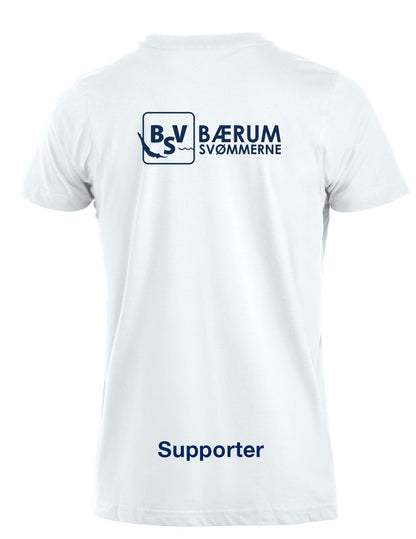 Bærumsvømmerne Supporter Herre T-shirt Hvit